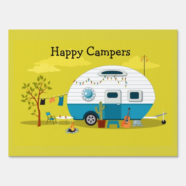 Happy Campers Trailer Sign (Front)