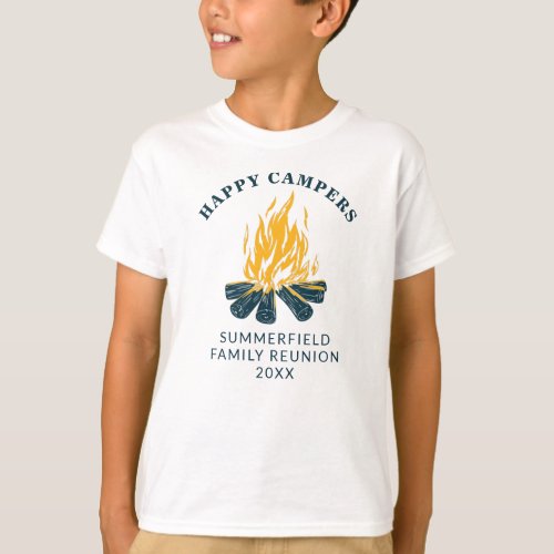 Happy Campers Vacation Family Camping Custom T_Shirt