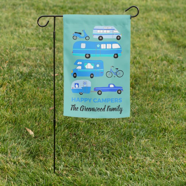 Happy Campers Vanlife RVlife CUSTOM Camping Sign (In SItu)