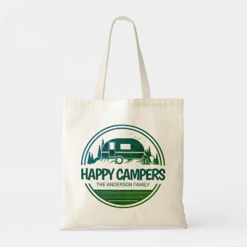 Happy Campers Vintage Camping Tote Bag by NotableNovelties at Zazzle