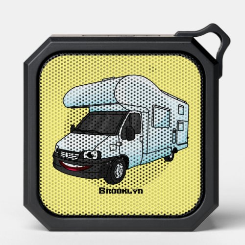 Happy campervan cartoon illustration bluetooth speaker