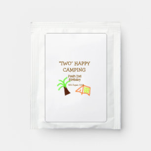Happy camping 2nd birthday kids tea bag drink mix