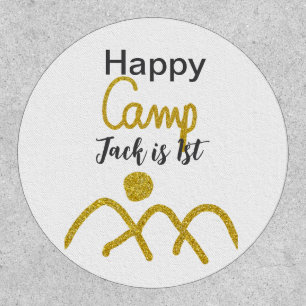 Happy camping camper one birthday kids golden sun patch
