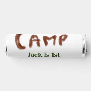Happy camping camper one birthday kids trees wood breath savers® mints