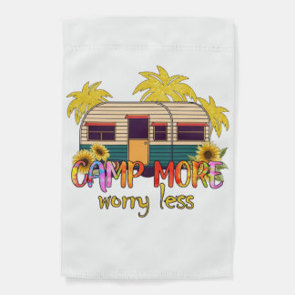 Happy camping garden flag