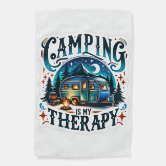 Happy camping garden flag