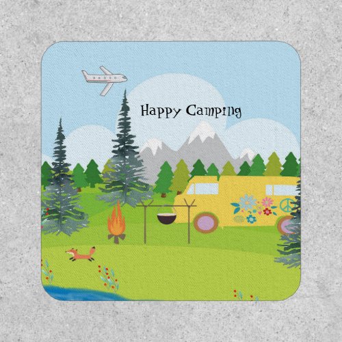 Happy Camping in Illustrated Wilderness Patch