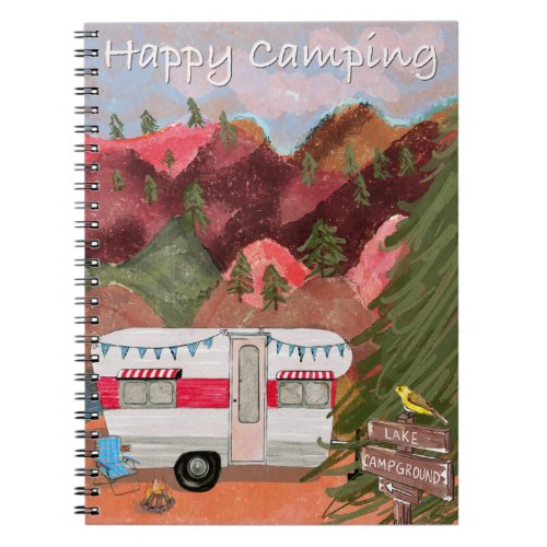 Happy Camping Spiral Notebook