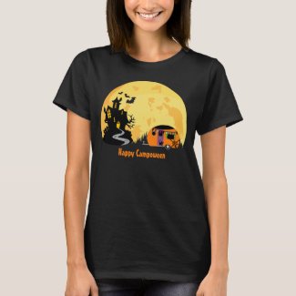 Happy Campoween haunted house rv camper trailer