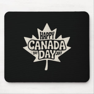 Happy Canada Day 2025 Vintage Canadian Flag Maple Mouse Pad