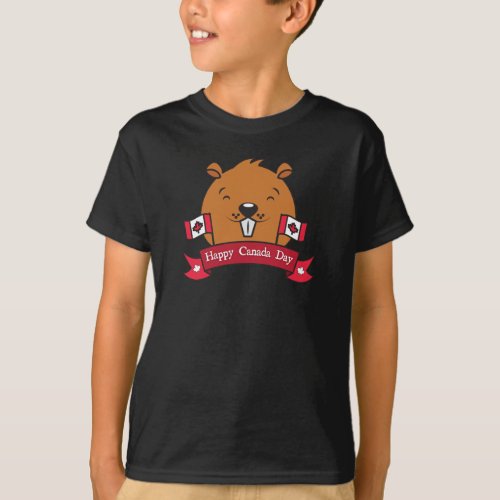 Happy Canada Day Beaver Celebration _ Youth Appare T_Shirt