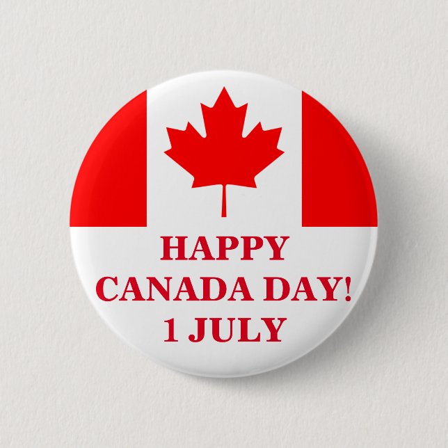 HAPPY CANADA DAY! BUTTON (Front)