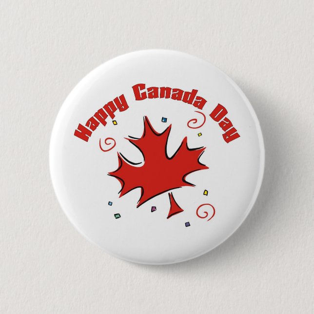 Happy Canada Day Button (Front)