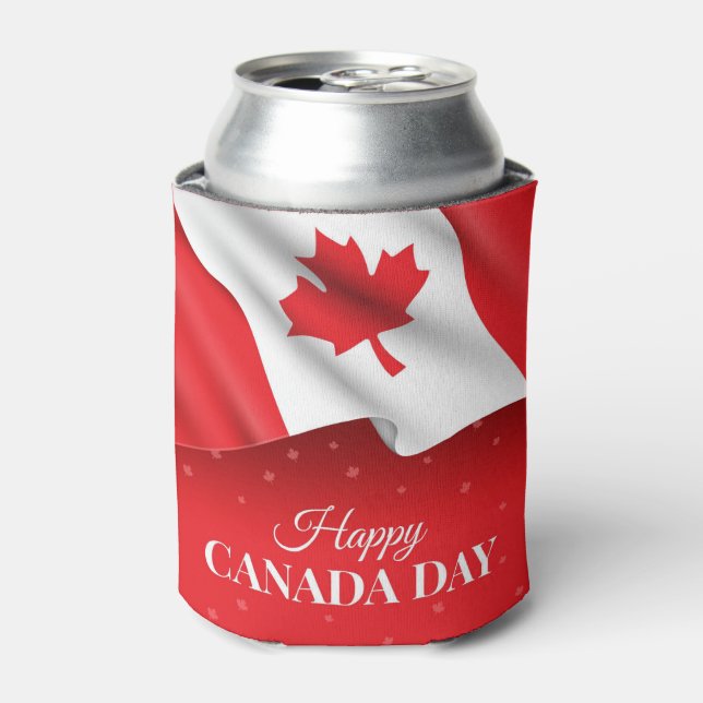 Happy Canada Day  Can Cooler (Can Front)