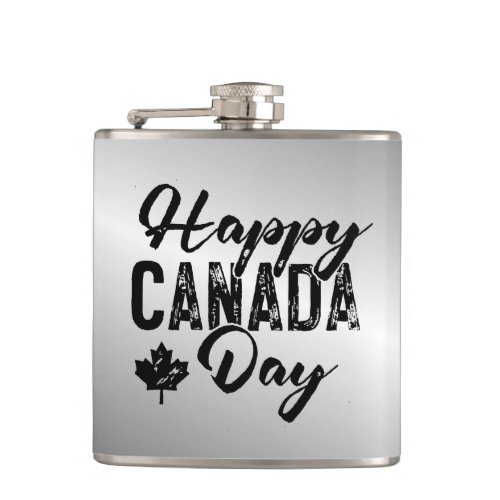 Happy Canada Day Canada Day Flask