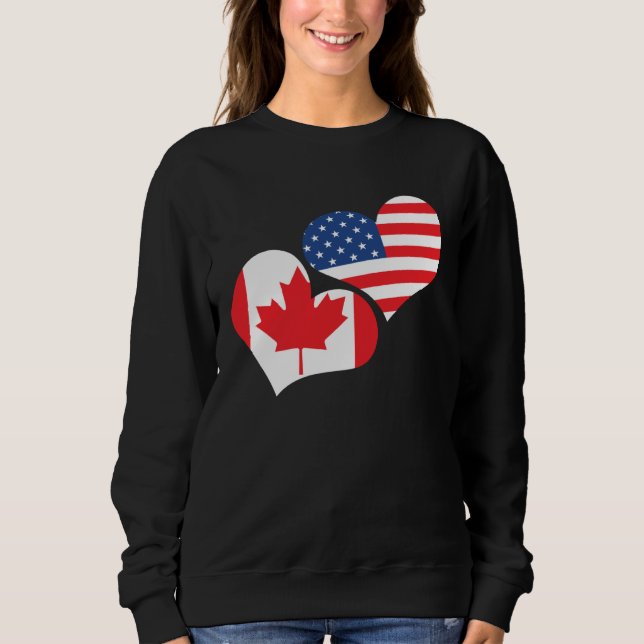 Happy Canada Day Canadian Canada Flag Maple Leaf   Sweatshirt (Front)