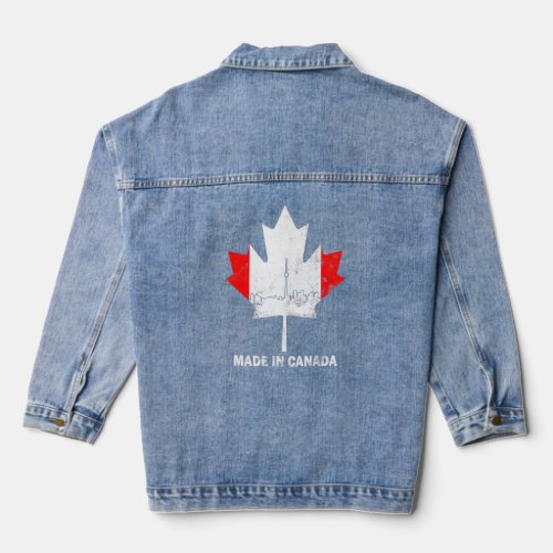 Happy Canada Day  Canadian Flag Maple Patriotic  Denim Jacket