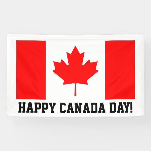 Happy Canada Day Canadian flag party celebration Banner