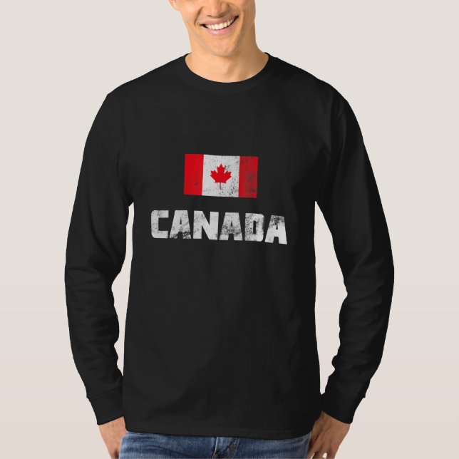 Happy Canada Day Canadian Flag Patriotic Men Women T-Shirt (Front)