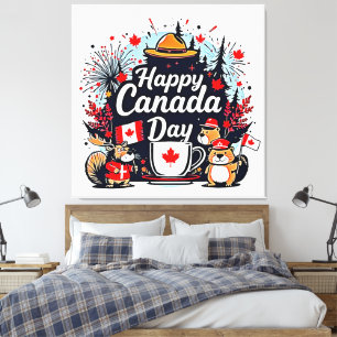 Happy Canada Day Fun Canvas Print