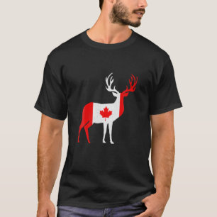 Happy Canada Day Funny Canadian Flag Reindeer Patr T-Shirt