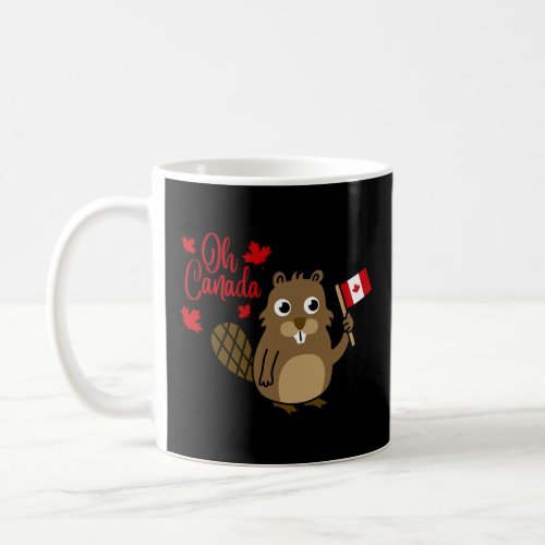 Happy Canada Day  Funny Canadian Groundhog Flag Gi Coffee Mug