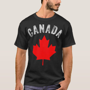 Happy Canada Day Funny Maple Canadian Flag Vintag T-Shirt
