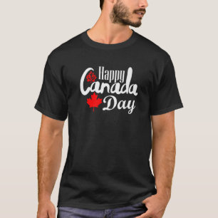Happy Canada Day Funny Maple Leaf Canadian Flag Ki T-Shirt