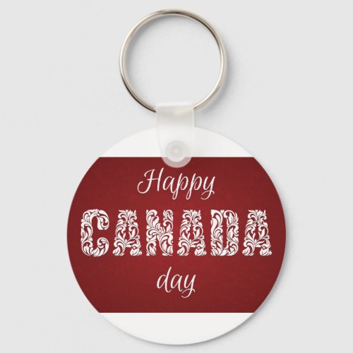 Happy Canada Day Keychain