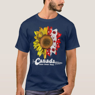 Happy Canada Day Maple Sunflower 1st July Independ T-Shirt
