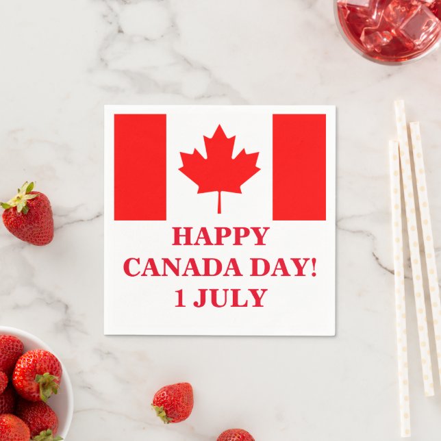 HAPPY CANADA DAY NAPKINS (Insitu)