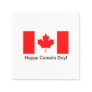 Happy Canada Day napkins with Canadian flag