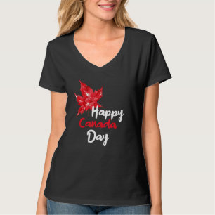 Happy Canada Day Party Canadian Flag Maple Patriot T-Shirt