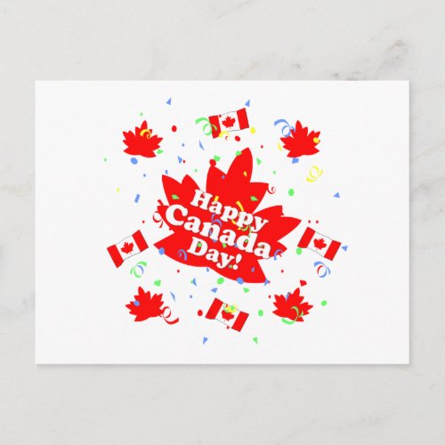 Happy Canada Day Party Postcard