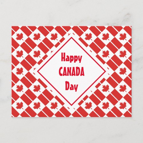 HAPPY CANADA DAY Patriotic 1st July Canadian Postcard