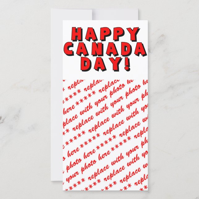 Happy Canada Day Photo Card (Front)