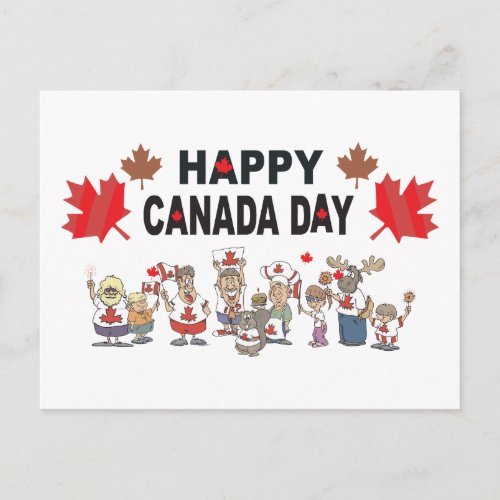 Happy Canada Day Postcard