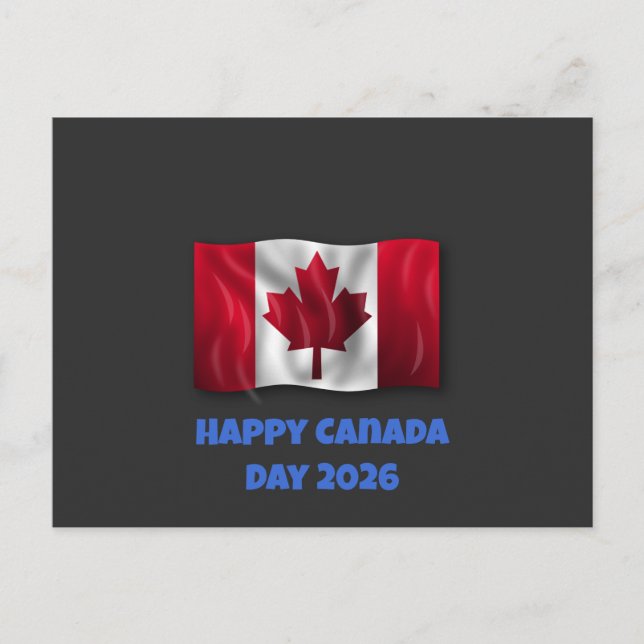 Happy Canada Day Postcard (Front)
