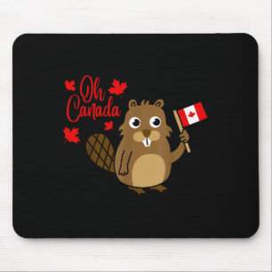 Happy Canada Day Shirt Funny Canadian Groundhog Fl Mouse Pad