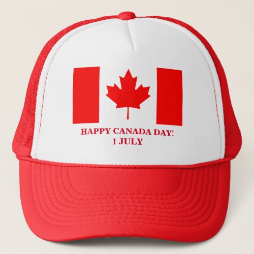 HAPPY CANADA DAY TRUCKER HAT
