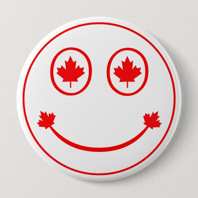 Happy Canadian Button (Front)