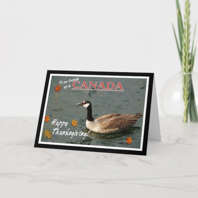 Happy Canadian Thanksgiving-Canada Goose Holiday Card (Front)