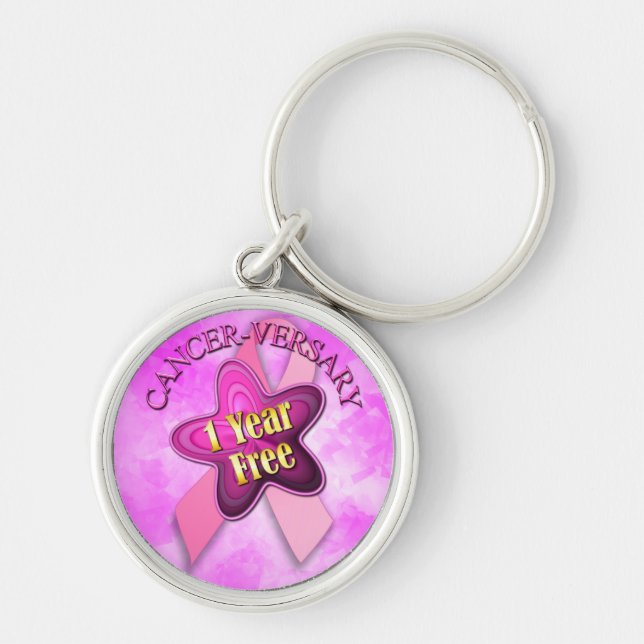 Happy Cancer-versary Keychain (Front)