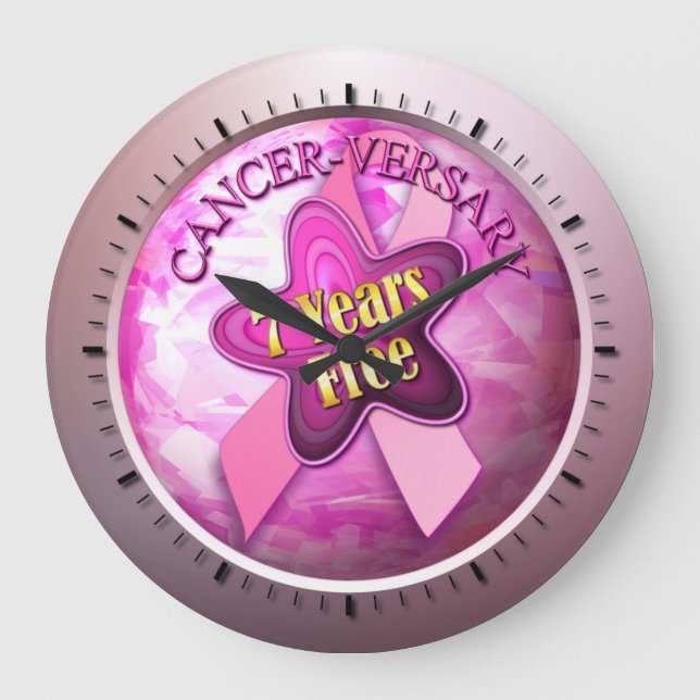 Happy Cancer-versary Large Clock (Front)