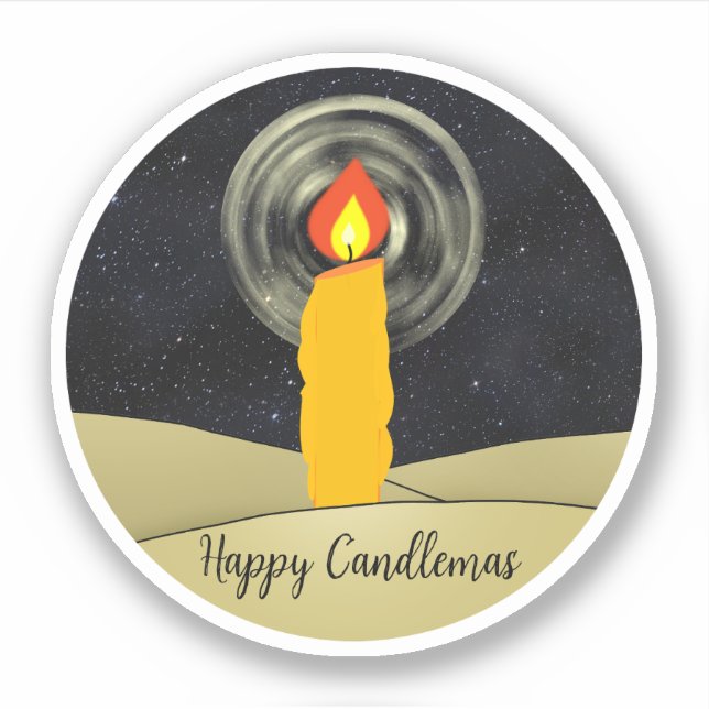 Happy Candlemas Sticker (Front)