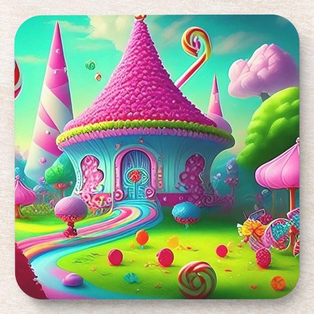 Happy Candyland  Beverage Coaster (Front)