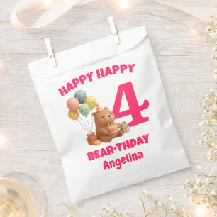 HAPPY CAPPY BRUH DAY Custom Capybara 4th Birthday Favor Bag