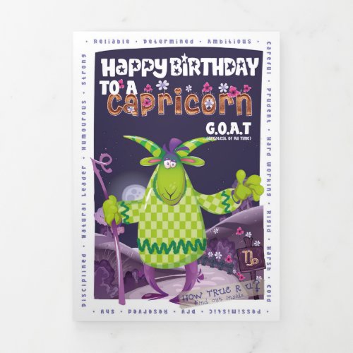 Happy Cappy Capricorn Birthday Card