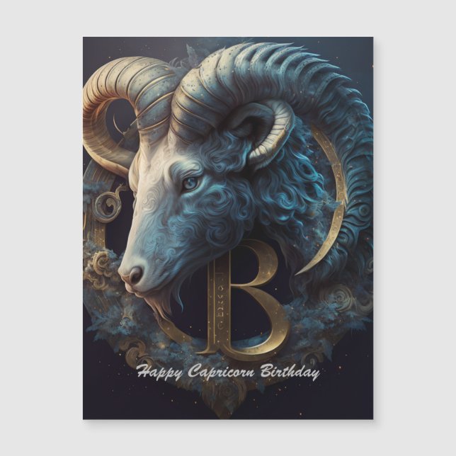 Happy Capricorn Birthday Magnetic Card (Front)
