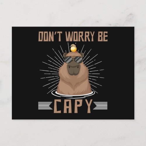 Happy Capybara Lover Rodent Animal Postcard